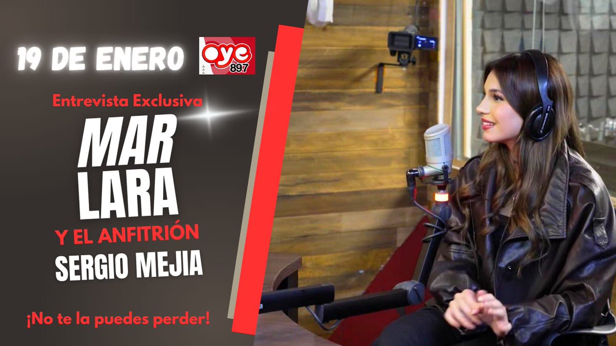 maremotosA14of's tweet image. 🌟 ENTREVISTA IMPERDIBLE 🌟
Este 🗓️ 19 de enero se llevará a cabo una
 entrevista especial con 🎙️  @MarLara_Oficial y @OyeSergioMejia en radio @Oye897
🕖 7:00 p. m. | Hora México 🇲🇽

¡NO FALTES!