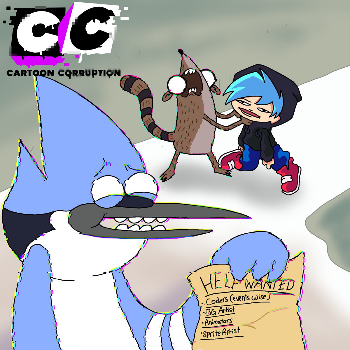 HEY YALL!
CC is hiring rn and if by chance you are interested in helping! Please hit us up in Discord :) 
psycho_va
phisx

#fnfmod 
#pibby 
#fnfnews