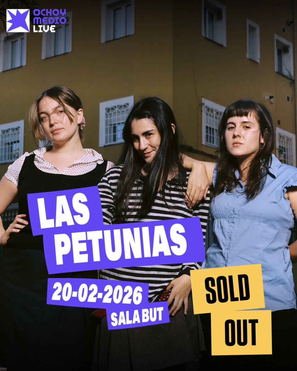 TODO VENDIDO!! 🌸🫵🏼 Se venía avisando y ha pasado: entradas agotadas para cantar hasta perder la voz con <a href="/ThePetuniasBand/">Las Petunias</a> en But!! 

Nos vemos el 20 de febrero!

#OchoymedioLive