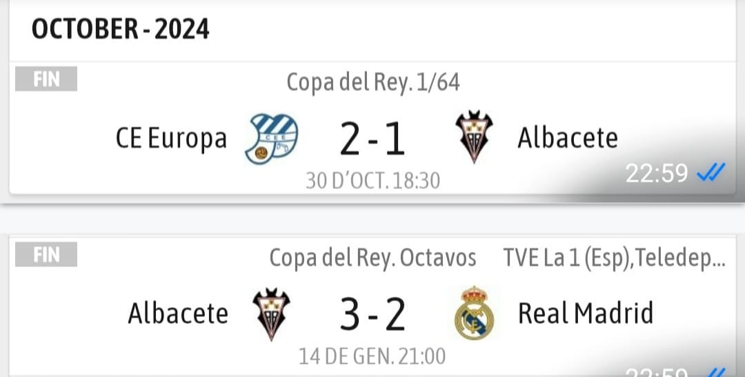 Eliminar l'Albacete no està a l'abast de qualsevol 😌