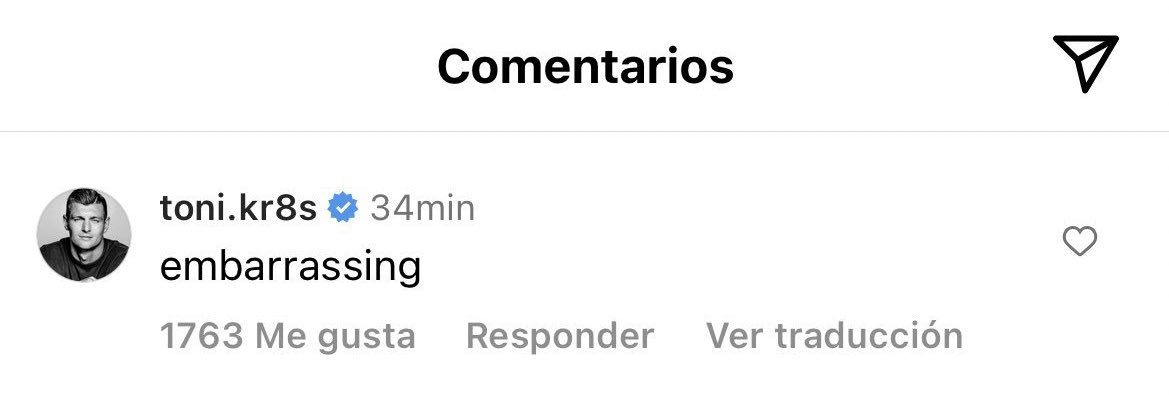 NoodleHairCR7's tweet photo. Toni Kroos reacts to Madrid loss: https://t.co/YJcL0V5qU3
