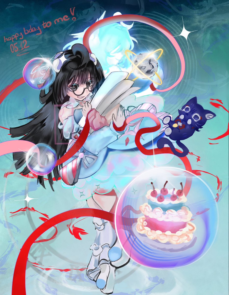kuriwami's tweet photo. long time no see heh, catch this bday art i cooked up a month ago🙏 !!

#art #birthday #oc https://t.co/3dOYaH8Wqi