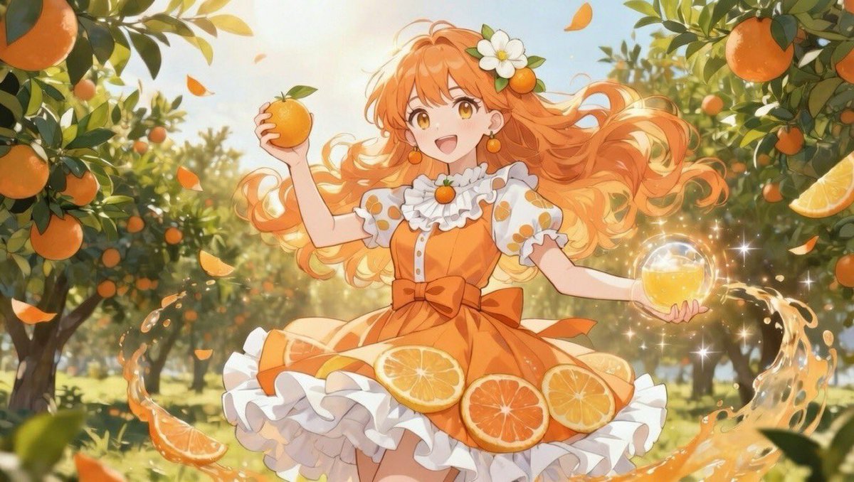 参加させていただきます❗️ 本日はオレンジ🍊とのことでオレンジと