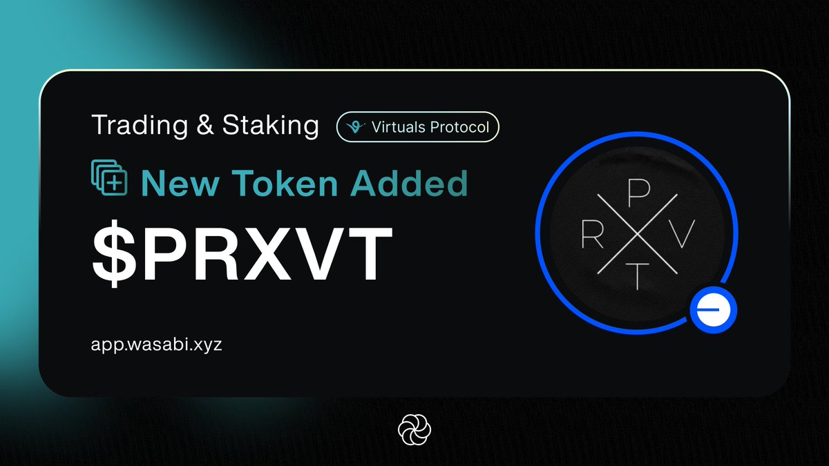 wasabi_protocol's tweet image. Welcome back, @PRXVTai - $PRXVT has been reactivated on Wasabi.

Trade the new contract with up to 3x leverage.
Earn real yield from onchain trading activity.

Links 👇