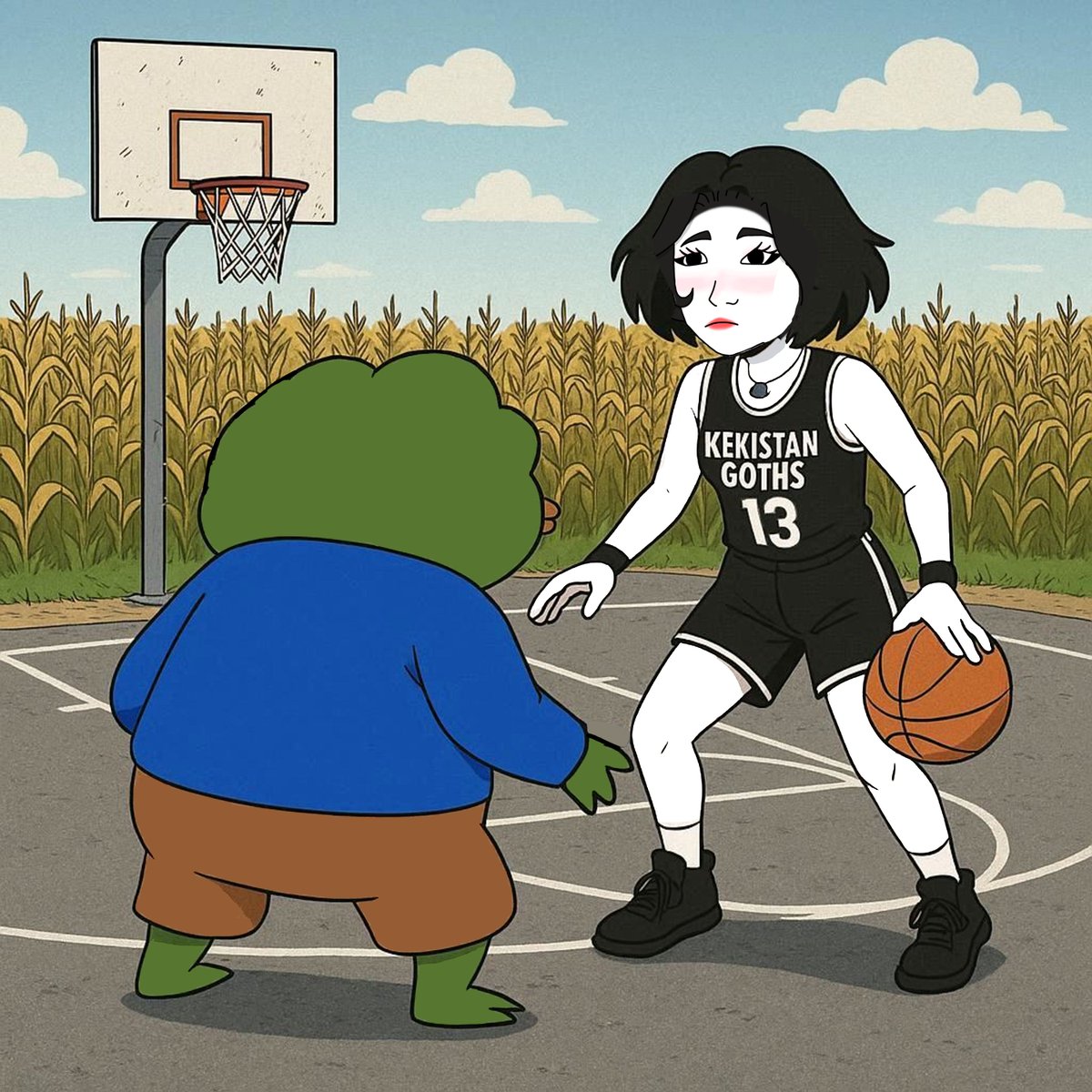 Inkfortheright's tweet image. Apu wishes he was taller
He wishes he was a baller
He wishes he was 6'9 so
He could get with Doomer Girl
Who looks so fine.
