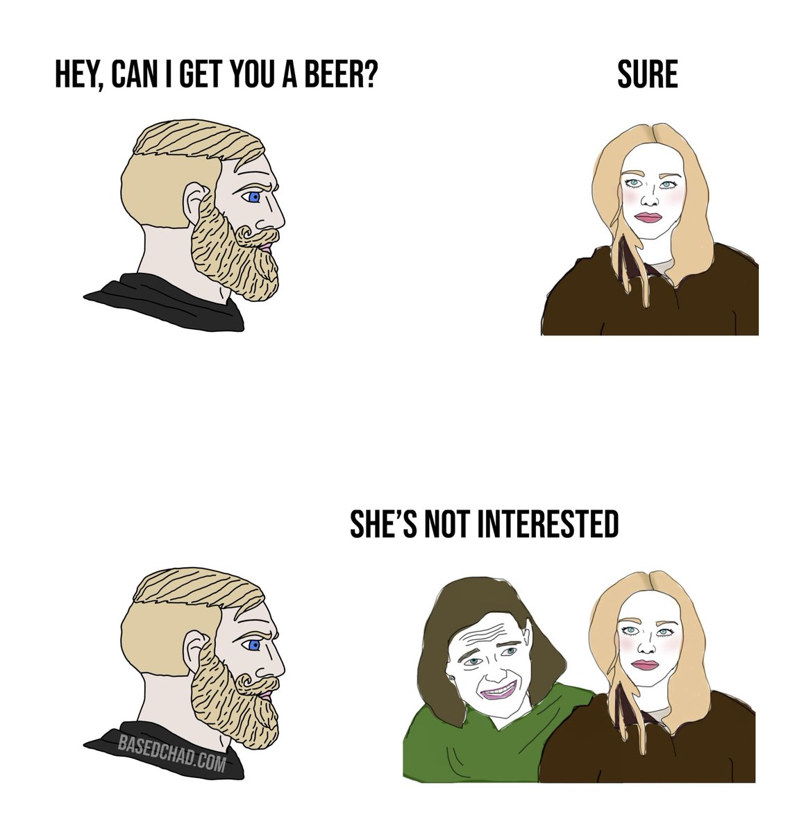 basedchad's tweet image. Many such cases.