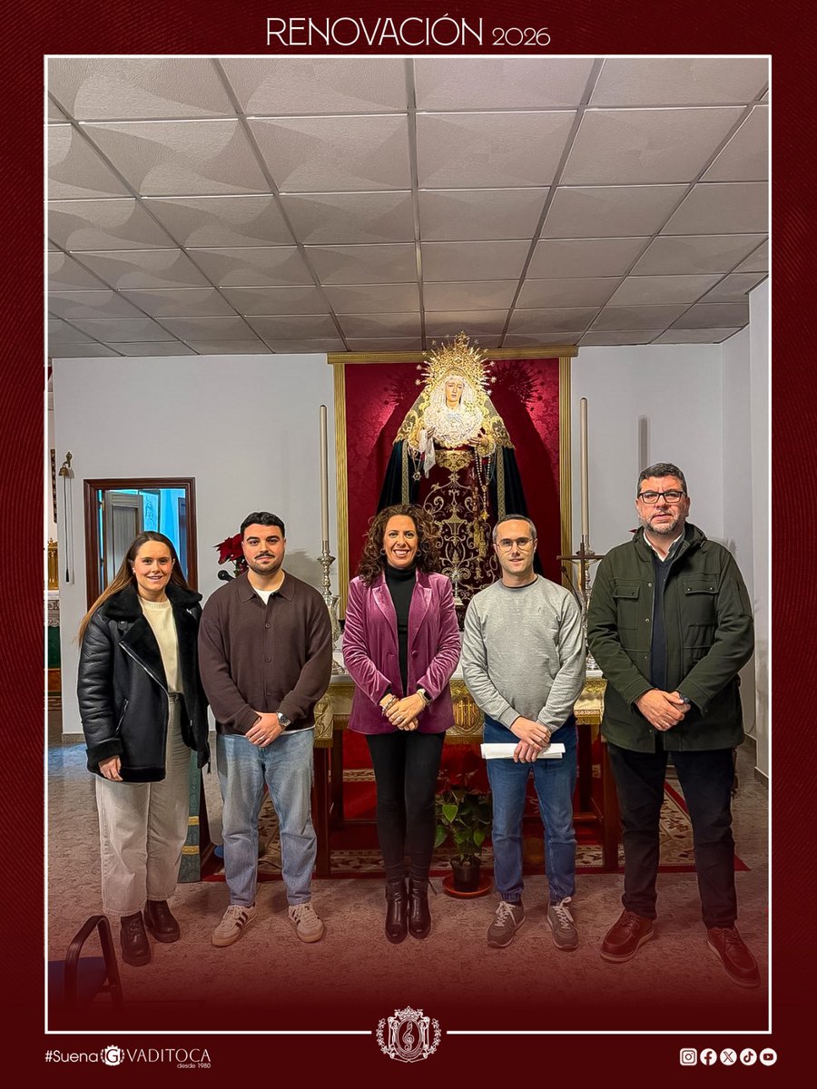 En la tarde de hoy ha tenido lugar la firma de la renovación del acuerdo que une a la Banda de Música Nuestra Señora de 𝗚𝘂𝗮𝗱𝗶𝘁𝗼𝗰𝗮 con la querida Hermandad de Redención y Esperanza de El Viso del Alcor.

...