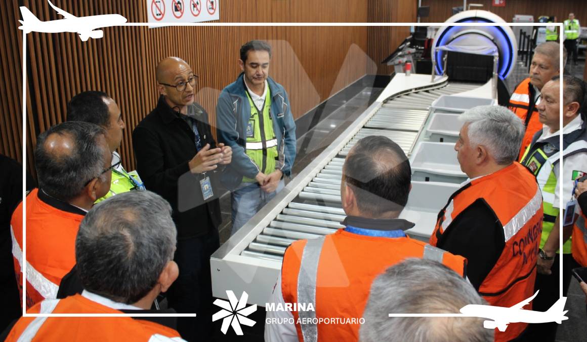 En el marco de la Primera Reunión de Administradores y Comandantes de los Aeropuertos de la Red Marina 2026, se realizó un recorrido por el #ArptoBJ para conocer las obras de modernización y mantenimiento que se llevan a cabo, así como el equipo de última tecnología para la