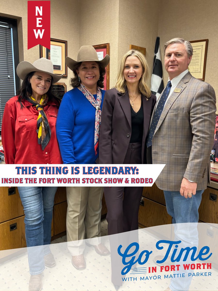 We’re kicking off a new season of Go Time with a Fort Worth favorite 🤠

Mayor Parker sits down with leaders of the Fort Worth Stock Show &amp; Rodeo to talk history, impact, and what makes this 23-day tradition truly legendary. Go behind the scenes and hear what to expect this year.