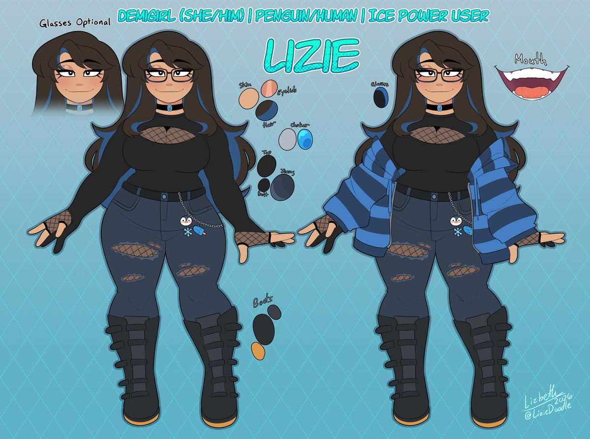 LizieDoodle's tweet photo. Self taught artist and I dabble in some streaming ✨

New ref sheet for 2026 ❄️ https://t.co/EEpwQ1JbJ6