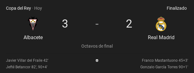 vamos ostia no se ni que decir estoy casi llorando ya dije quiero al madrid que le ganamos