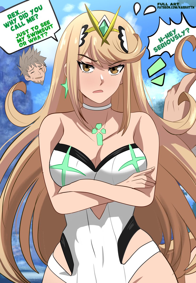 Karbuitt's tweet image. Mythra won second place of the January poll!!