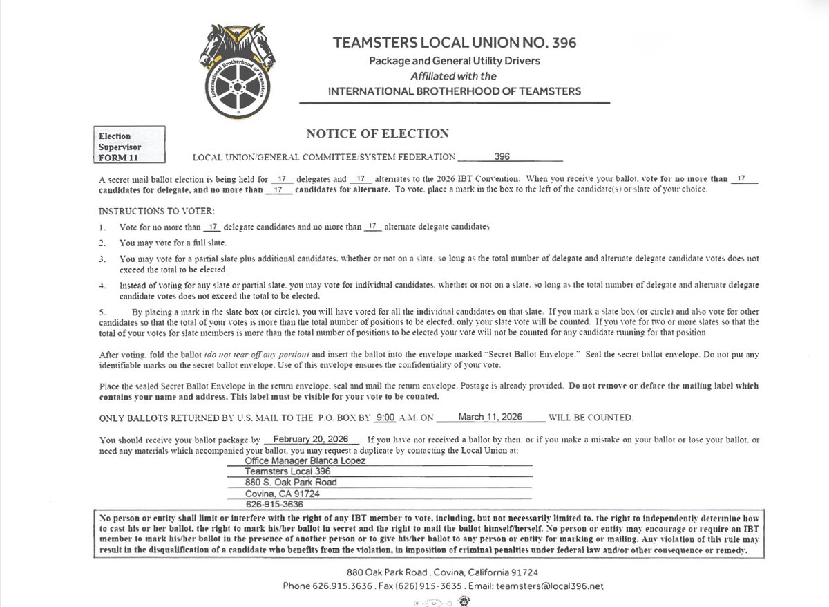 Teamsters Local 396 tweet media