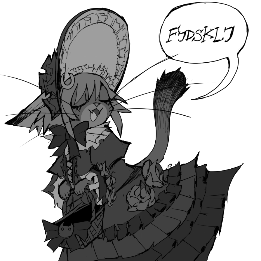 GENCZILLA's tweet image. Tsukino in a Rose Dress Sketch