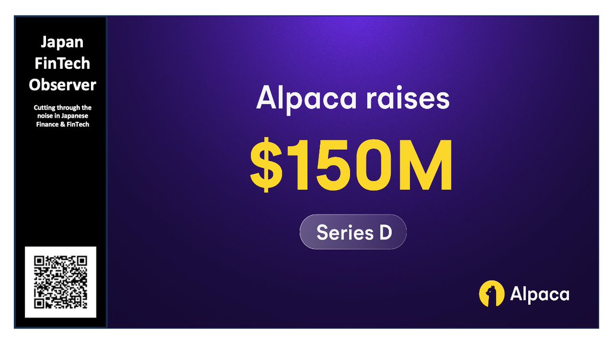 Alpaca Secures Unicorn Status with USD 1.15bn Valuation Following USD 150m  Series D Japanese-founded and US-headquartered @AlpacaHQ, a provider of  API-first stock and crypto brokerage infrastructure, has raised $150  million in a