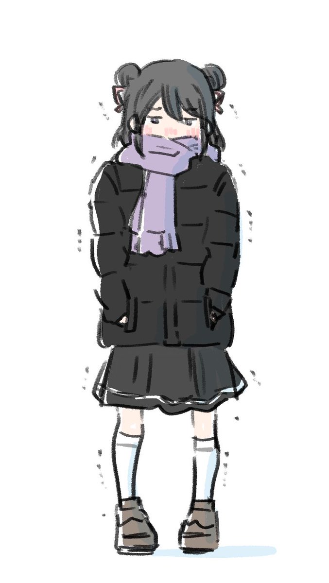 上半身もこもこ黒江ちゃん