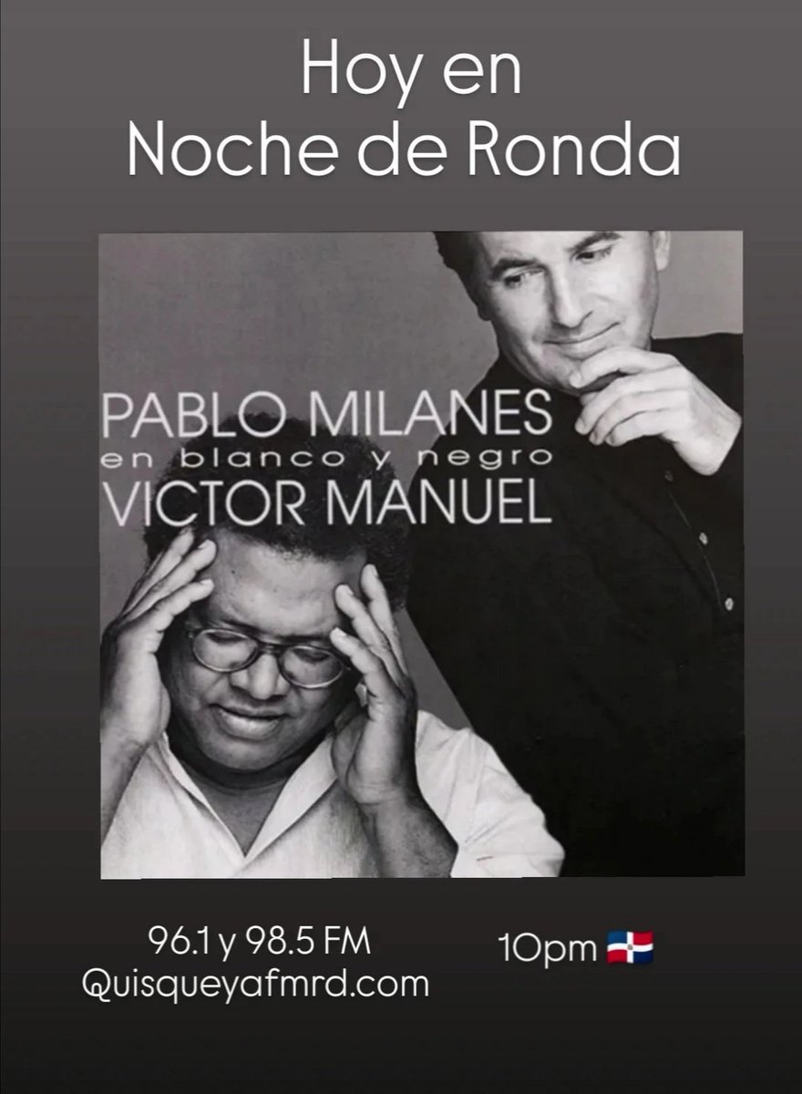 Esta producción es buenísima. Disfrútenla a las 10pm por Quisqueya FM.