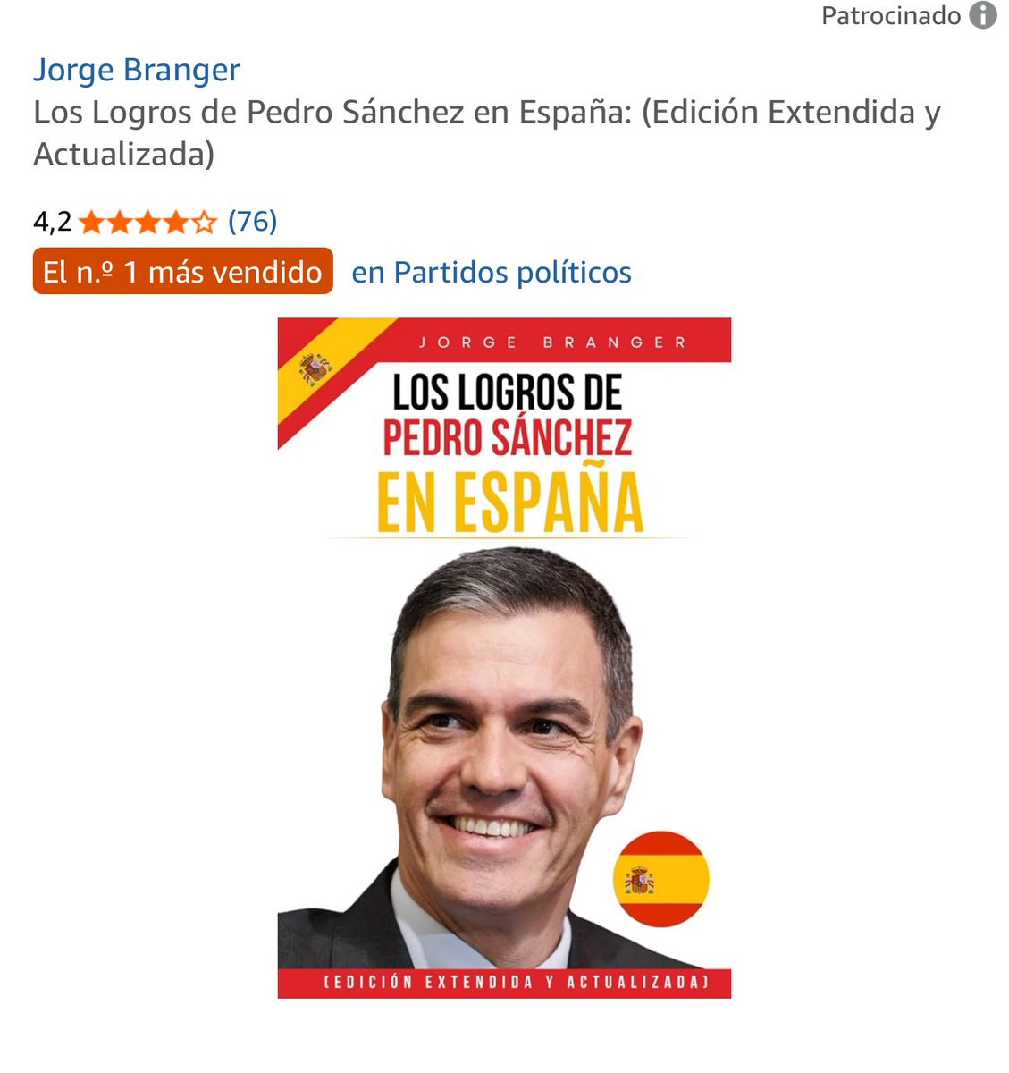infovlogger36's tweet image. El libro de coña con 200 páginas en blanco sobre los logros de Pedro Sánchez está en el número 1 de los más vendidos. Me deshuevo JAJAAJ