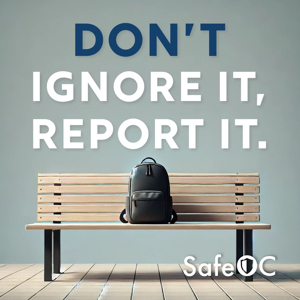 That uneasy feeling? Don’t brush it off.
If something feels out of place in a public space, an unattended bag, suspicious behavior, or something that just doesn’t add up, it’s worth reporting.

SafeOC helps Orange County residents know what to look for, who to contact, and how to