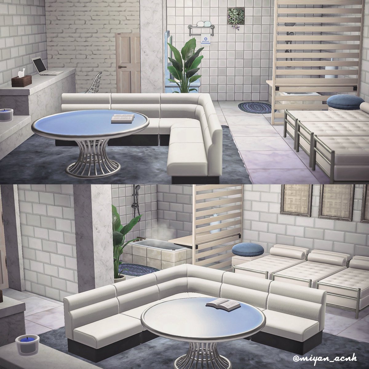 miyan_acnh's tweet image. 白基調のスイートルーム🛁🤍
新家具が最高🌿まだまだ作りたい！

#あつまれどうぶつの森 #あつ森 
#あつ森写真部 #animalcrossing #acnh