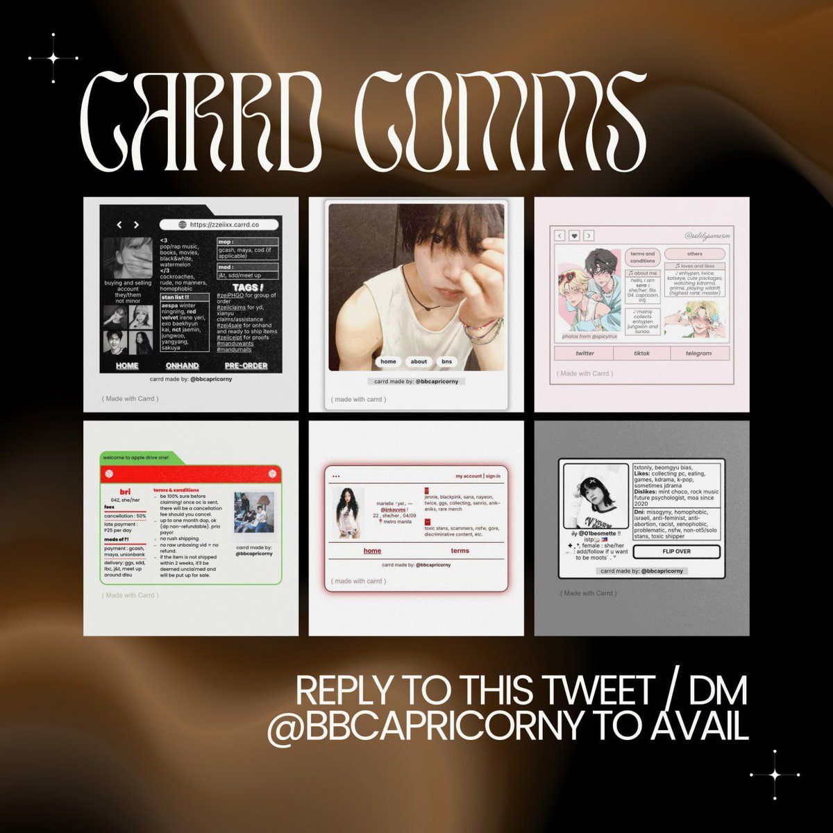 kar ≡ carrd comms tweet media