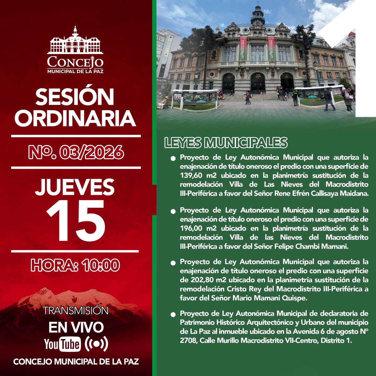 Concejo Municipal de La Paz tweet media