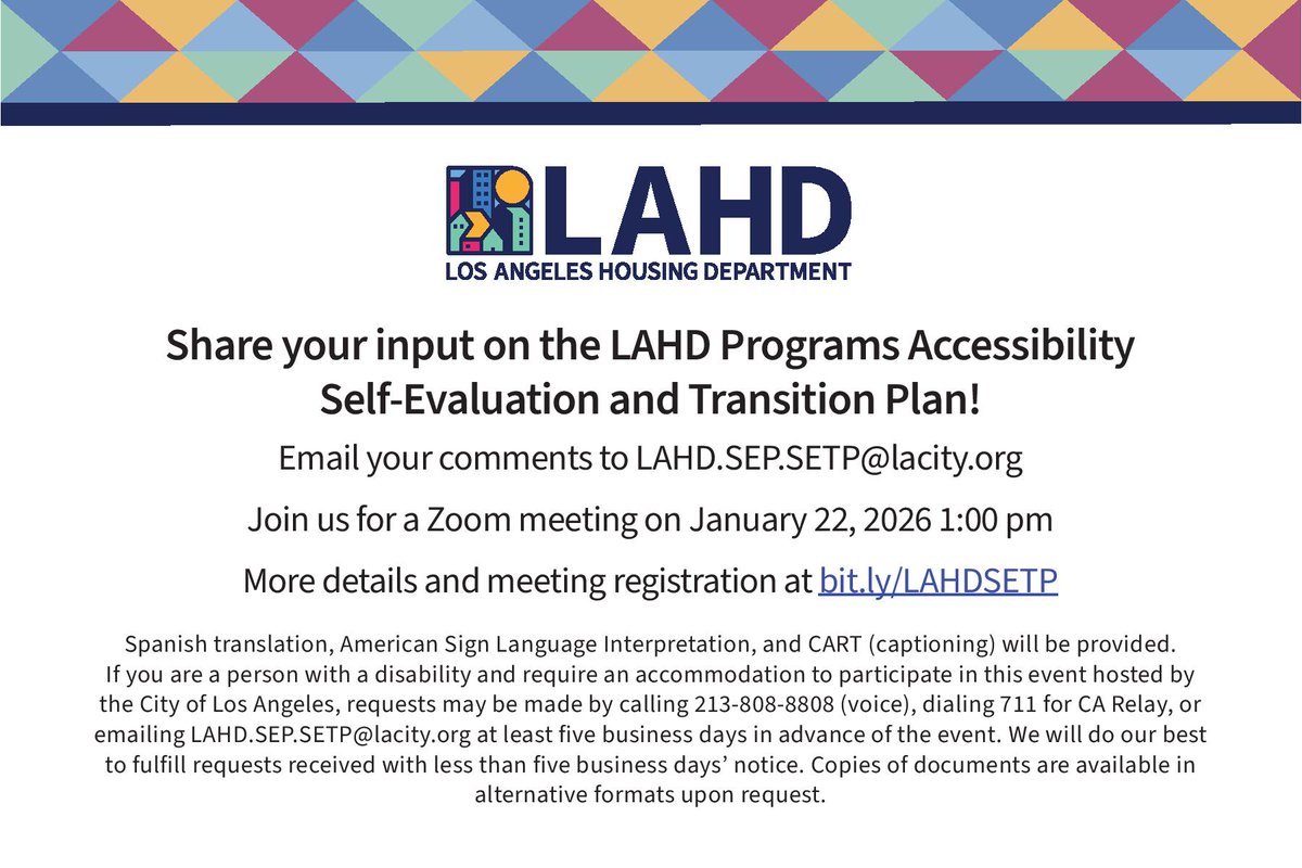 Los Angeles Housing Department tweet media