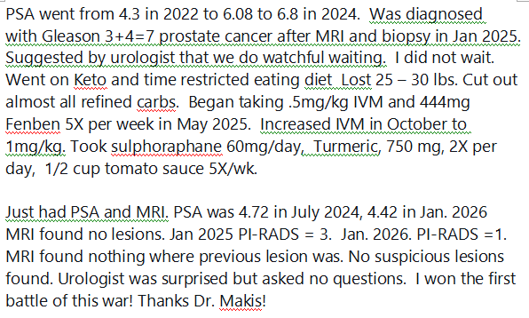 nine51's tweet photo. @MakisMedicine Won my first battle of the cancer war.  It appears I am cancer free after catching it early and not "watchfully waiting". Thanks Dr. Makis! https://t.co/5U0BbJDkRY