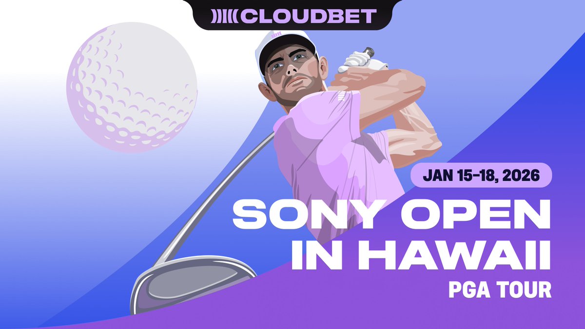 Cloudbet's tweet image. The #PGATour is back! 🤙⛳

The 2026 Sony Open in Hawaii starts today with 120 players, 1 iconic course, and a $9.1M purse on the line!

Lock in your picks now!