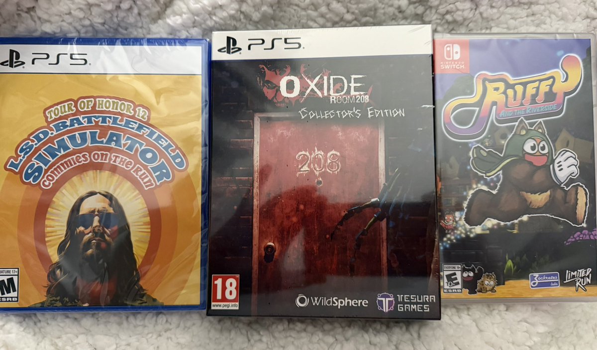 Mail time! Been a little slower to start the year….but my wallet will be crying soon enough lol! Huge shoutouts to <a href="/VideoGamesPlus_/">VGP Video Games Plus</a>, <a href="/ltdraregames/">LimitedRareGames.com 🤜🏻🦄🌈</a> &amp; <a href="/LimitedRunGames/">Limited Run Games</a> for these pickups! LSD Battlefield looks nuts! <a href="/ltdraregames/">LimitedRareGames.com 🤜🏻🦄🌈</a> always delivers some crazy sh*t 🤣! #SwitchCorps