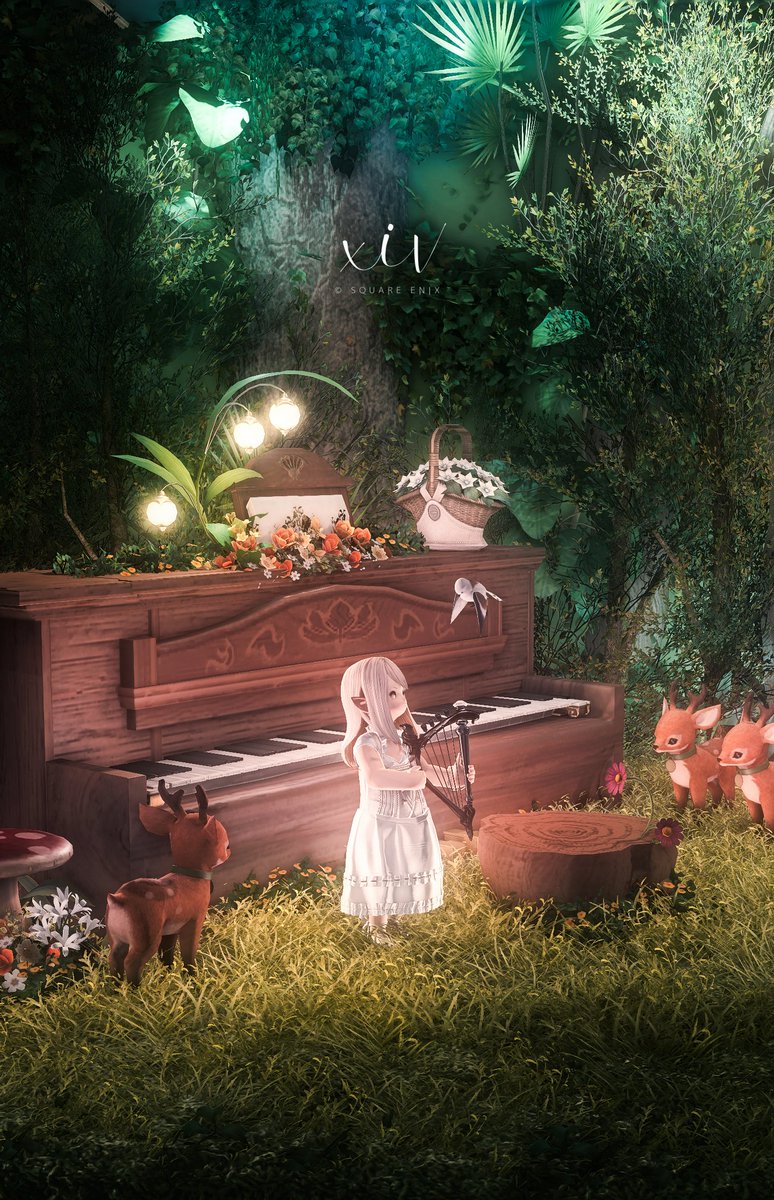 len_xiv's tweet image. 奏者を待つピアノと動物たち
#san_studio