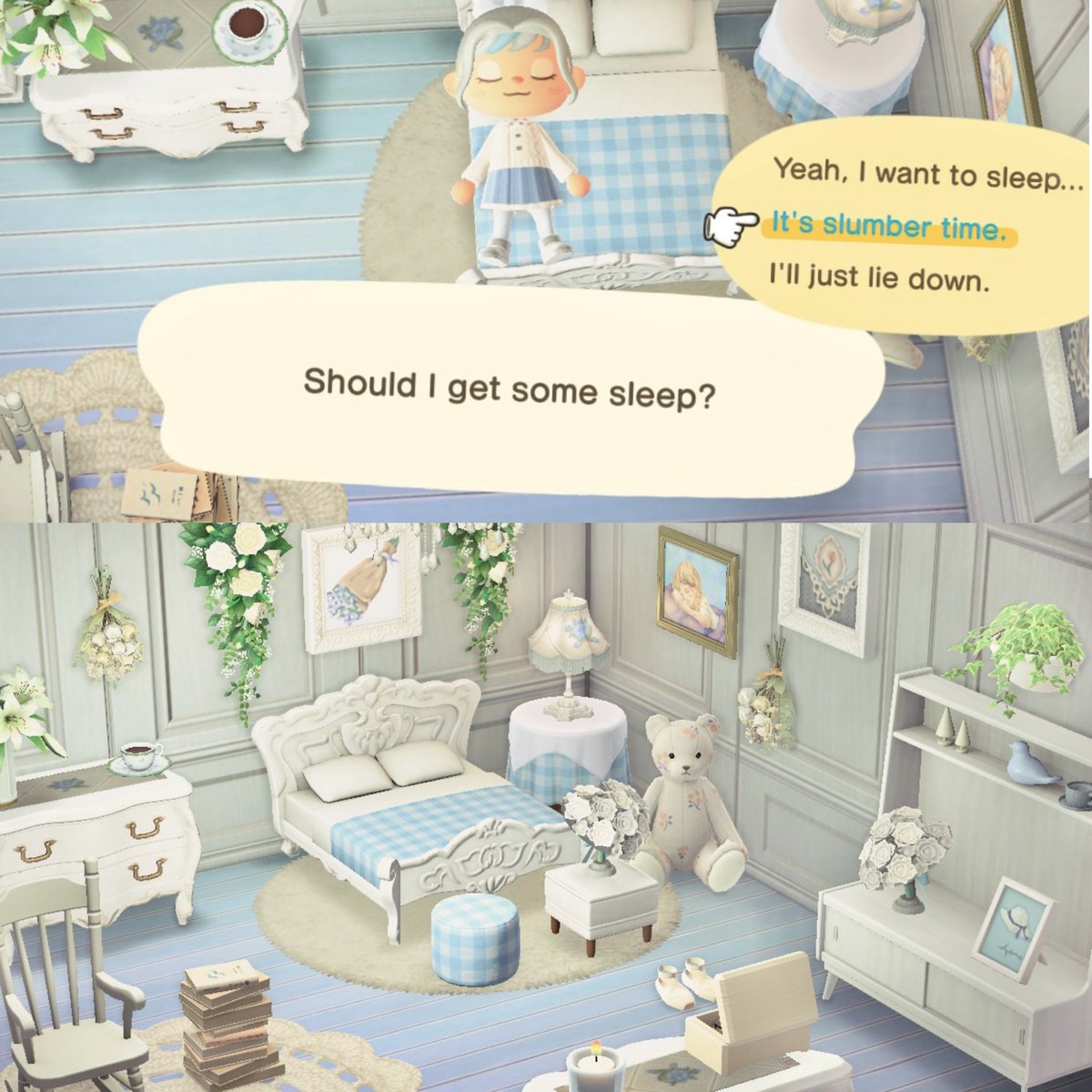 it’s slumber time! ☁️🧸☁️ #acnh