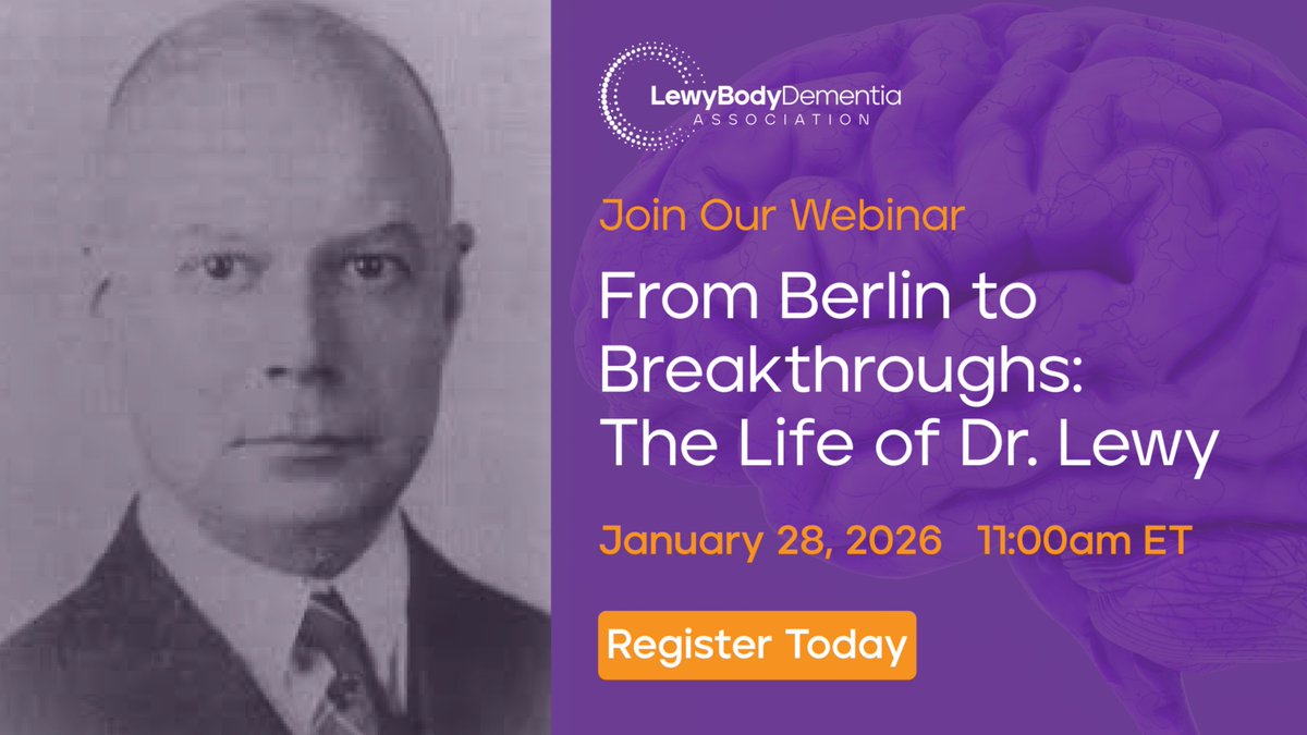 #WorldLewyBodyDay is Jan. 28! Join a day of events commemorating Dr. Friedrich Lewy, whose discovery of #Lewybodies transformed the field of neurodegenerative disease.

“From Berlin to Breakthroughs: The Life of Dr. Lewy” is sponsored by GE Healthcare.

🔗 ow.ly/Wy3z50XX0U4