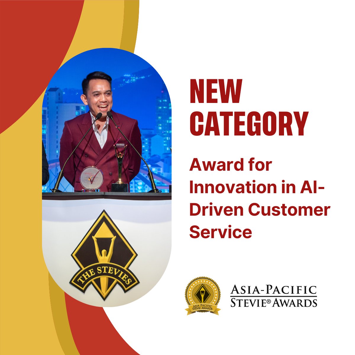 📣 Tomorrow, 15 January, is the Final Entry Deadline for the 2026 Asia-Pacific Stevie® Awards!

There are hundreds of categories to be recognized in this year's 13th annual competition, including a new Customer Service category honoring organizations using #AI to enhance customer