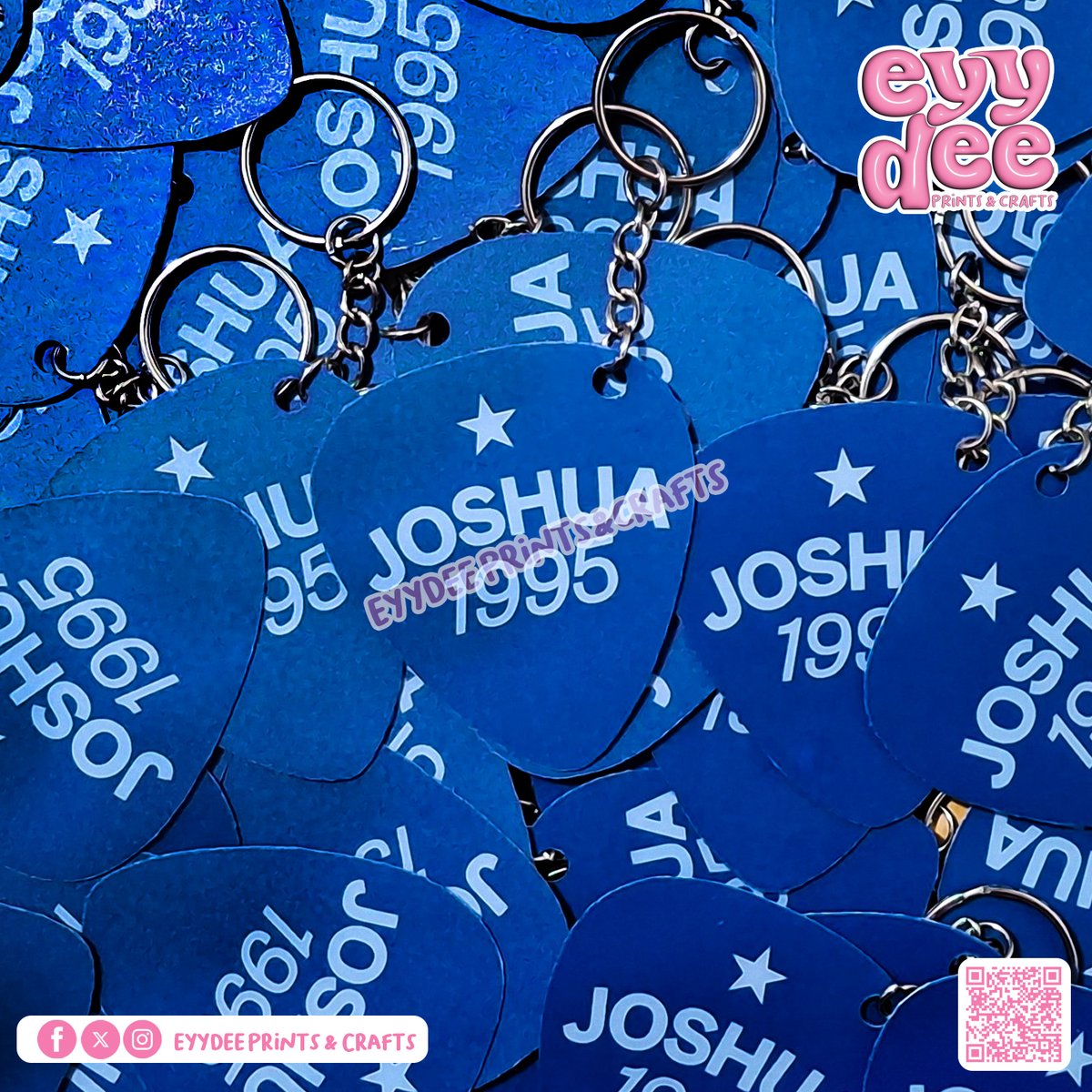 [December] Matte PVC keychains for <a href="/jisoohong_ph/">JOSHUA PH</a>💙

˚ ─ Need one for your next event? Feel free to dm us 📩
Loc: Luzon Ave. Quezon City

#WalkHomeWithJOSHUA #quezoncityprinting #printingservices #customizedkeychain