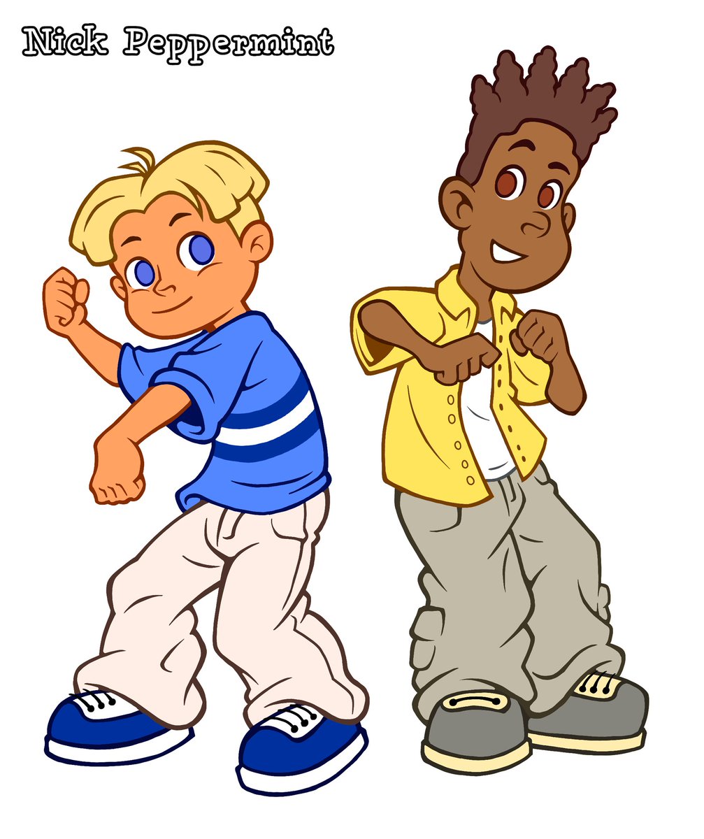 Nick_Peppermint's tweet image. The friendship of these two is very adorable, this is 10/10 sitcom
Here's line art and flat colors
Later days 👋