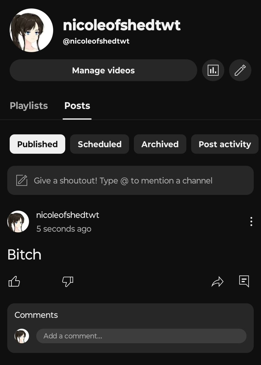 nicoleshedtwt's tweet image. I'm great at this youtube thing.