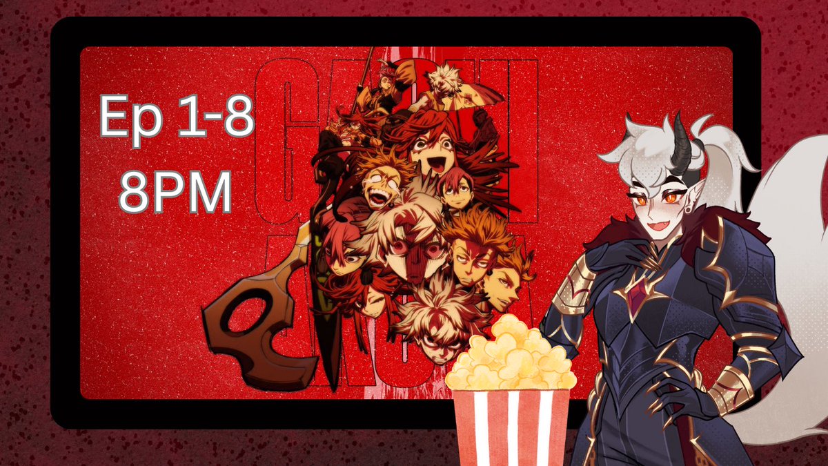 🔥Tonight at 8pm EST! 🔥

We’re watching Gachiakuta Episodes 1-8 in the discord!! 

Hope to see you there~ 🖤