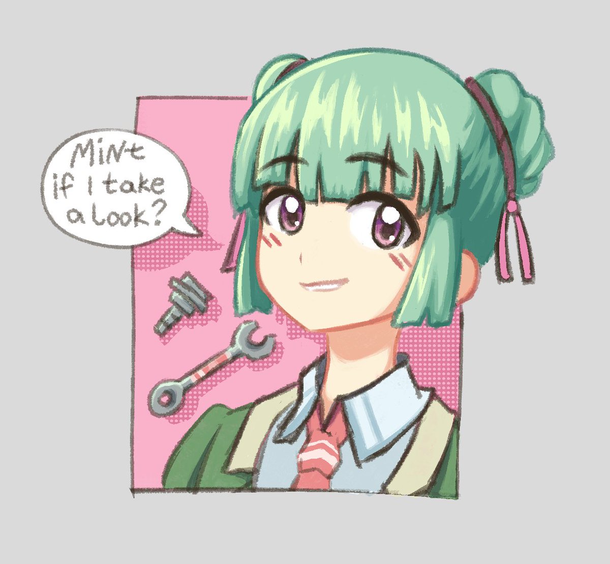 TheYukkinon's tweet photo. Do you mind if she does?  
More work towards sketching out and coloring stuff faster without getting hung up on clean lines or details. https://t.co/REIDelmdlB