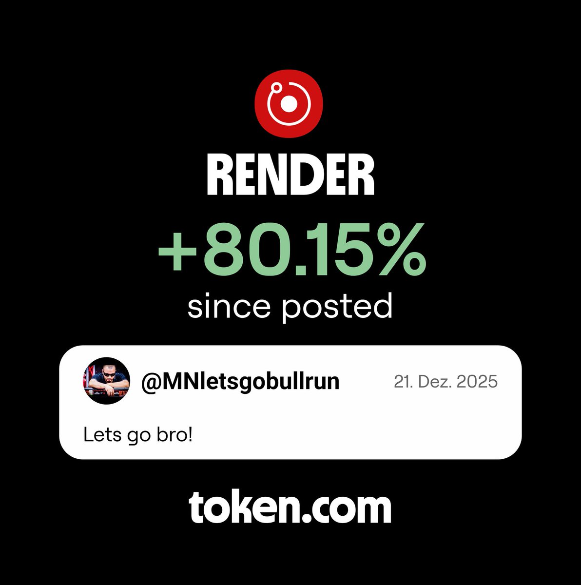 MNletsgobullrun's tweet photo. RENDER is up 80.15% since I called it. Trade it on https://t.co/r4nonMCP0U https://t.co/SY87Iy96Gk