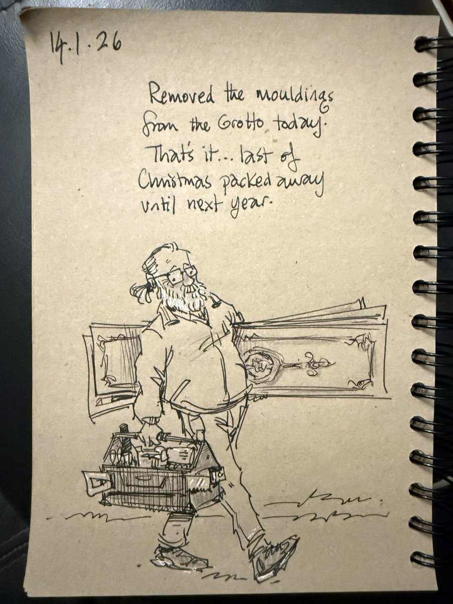 GaryScribbler's tweet image. Mind you, I’ve already started writing the Santa story and the Elf play for this year, so I guess Christmas never really completely goes away!!! #doodleaday