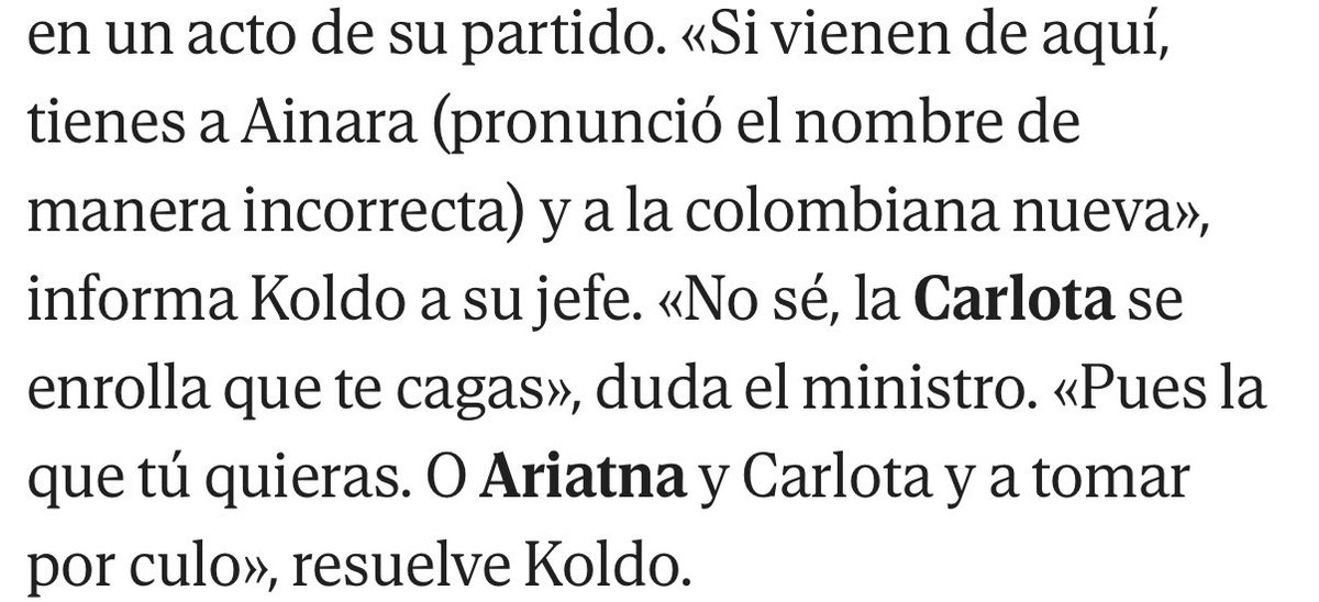 Julio Iglesias hablando de las mujeres que trabajaban para él.
¡Ay no! Que son Koldo y Abalos…