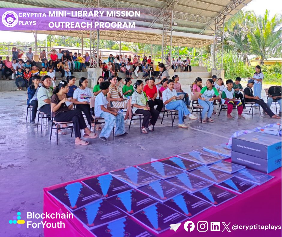 cryptitaplays's tweet photo. With gratitude to #Blockchain4Youth &amp; #Blockchain4HER for believing in education.
Our Mini-Library now serves 140+ IP students with learning that lasts.

Read More:
https://t.co/k1u2xbLRBs https://t.co/VRpC8UOJsv