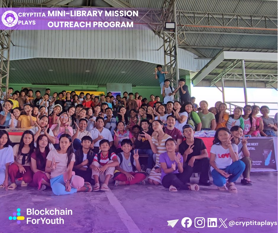 cryptitaplays's tweet photo. With gratitude to #Blockchain4Youth &amp; #Blockchain4HER for believing in education.
Our Mini-Library now serves 140+ IP students with learning that lasts.

Read More:
https://t.co/k1u2xbLRBs https://t.co/VRpC8UOJsv