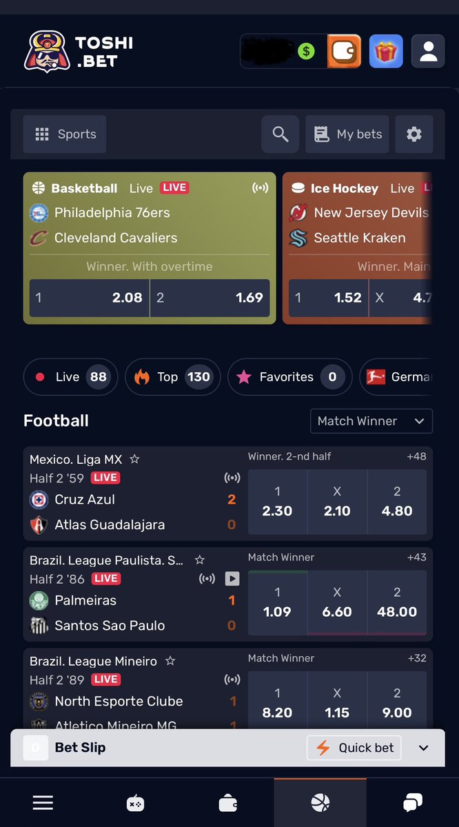 People are really sleeping on Toshi Bet Not just casino stuff…the sports  bets are legit. Plenty of options, easy to use Plus… No KYC🙌 Which IMO is  the best part. @ToshiBet Use