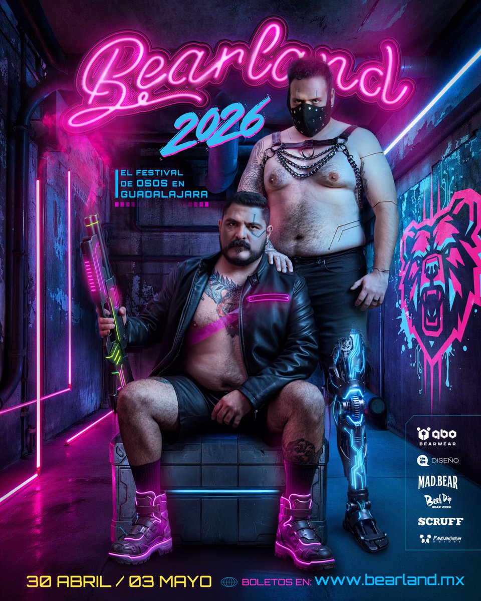 qbobears's tweet photo. En una ciudad que nunca duerme, la piel se mezcla con el acero y los osos toman el control 🦾🐼 bajo luces neón.

Bienvenido a @BearlandMx 
AQUÍ NO SE POSA, SE HABITA LA NOCHE.

Boletos en: https://t.co/k6WwSqEz1Y

Modelos: @bearsolsot / Dan
Dirección de arte y Edit: @mrqu https://t.co/AxPOSYJWcT