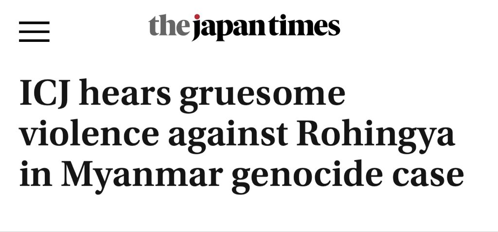 cjwerleman's tweet image. THE HAGUE – Myanmar soldiers rampaged door-to-door, systematically killing, raping and burning Rohingya Muslim men, women and children, the International Court of Justice heard on Tuesday, on day two of a genocide hearing.