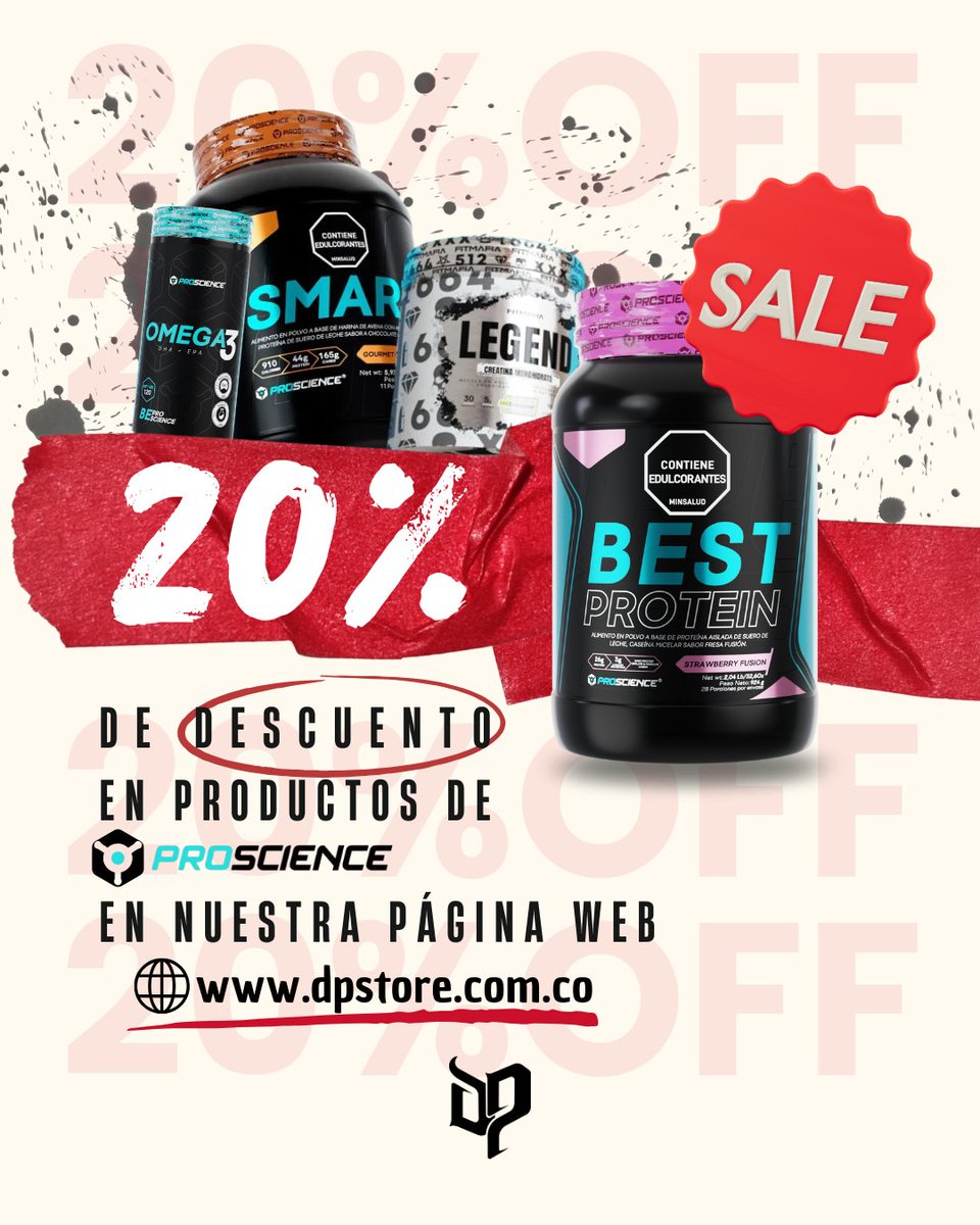 dpstore_fit's tweet image. 🔥 20% OFF en productos PROSCIENCE 🔥

Empieza el año entrenando con nutrición de calidad y respaldo científico.
🌐 dpstore.com.co

#DPSTORE #ProScience #FitnessColombia