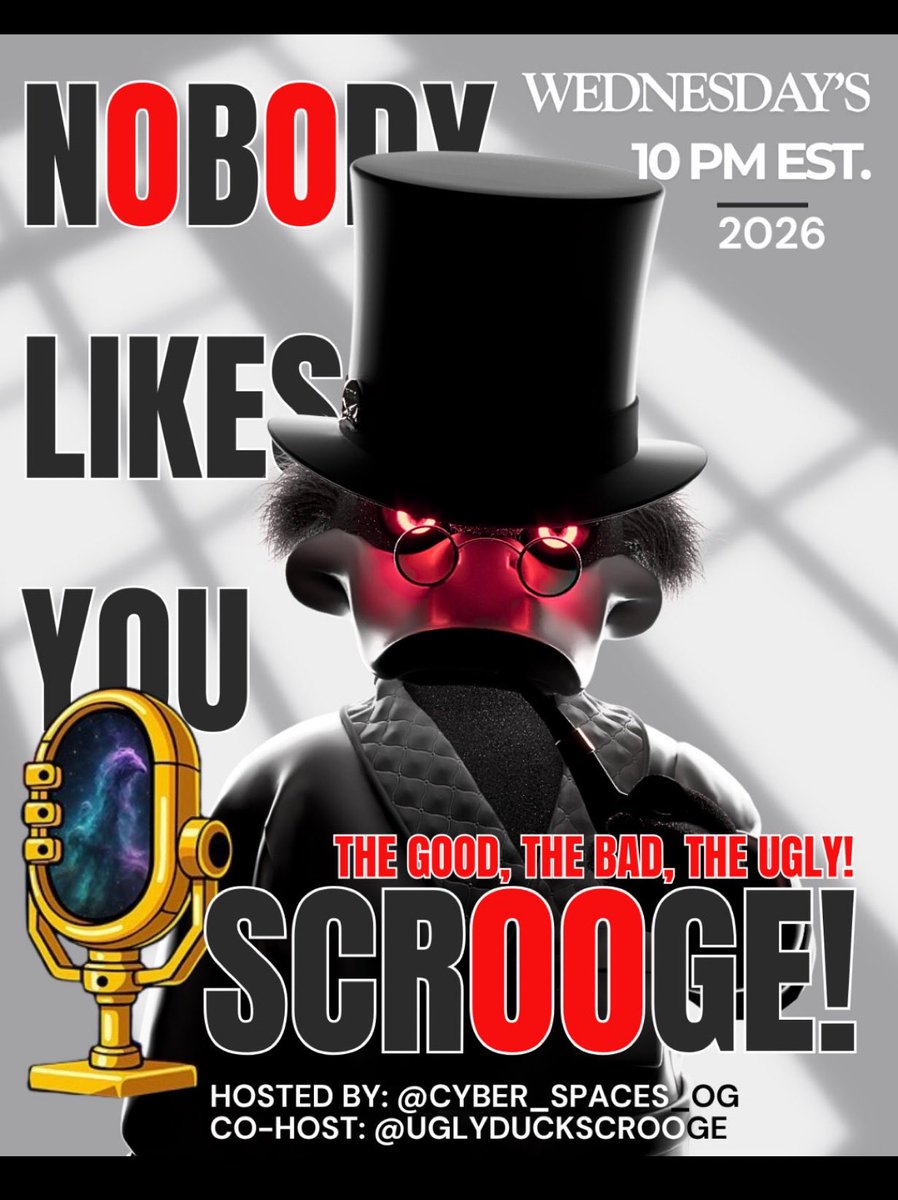🎙️ “NOBODY LIKES YOU SCROOGE!“
<a href="/uglyduckscrooge/">scrooge mcduck</a> 

⏰ 7-8 pm PST/10-11pm EST