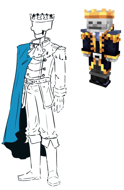 I'm currently working on artwork for my Minecraft skin. All that's left is the coloring, but damn, I already love it :] ☘️